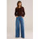 WE Fashion katoenen gebreid vest - donkerrood