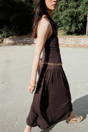 thumbnail: Mango viscose halterjurk - bruin