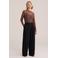 WE Fashion mesh geruite top - bruin
