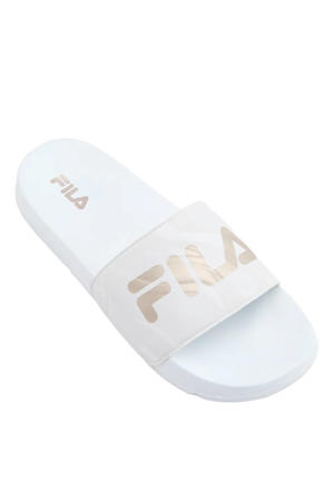 badslippers - wit/goudkleurig
