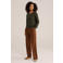 WE Fashion katoenen gebreid vest - groen