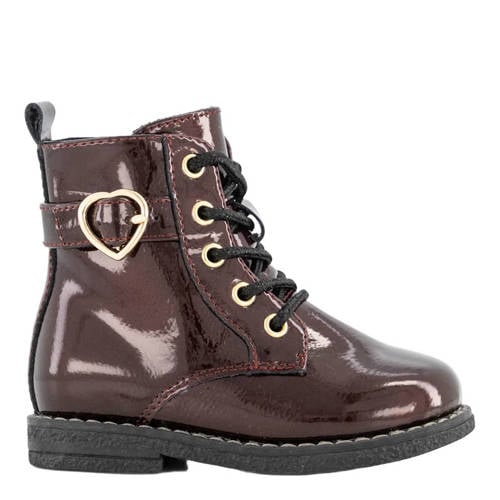 Graceland lakleren enkelboots aubergine