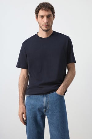 regular fit T-shirt - donkerblauw