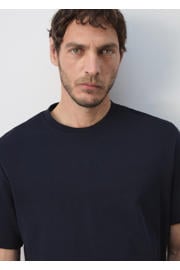thumbnail: Mango Man regular fit T-shirt - donkerblauw