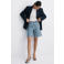 Mango straight leg denim short - mediumblauw denim