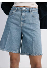 thumbnail: Mango straight leg denim short - mediumblauw denim