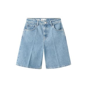 straight leg denim short - mediumblauw denim