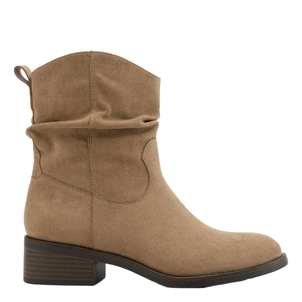 Graceland suèdelook enkellaarzen - beige