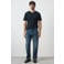Mango Man slim fit T-shirt - marineblauw
