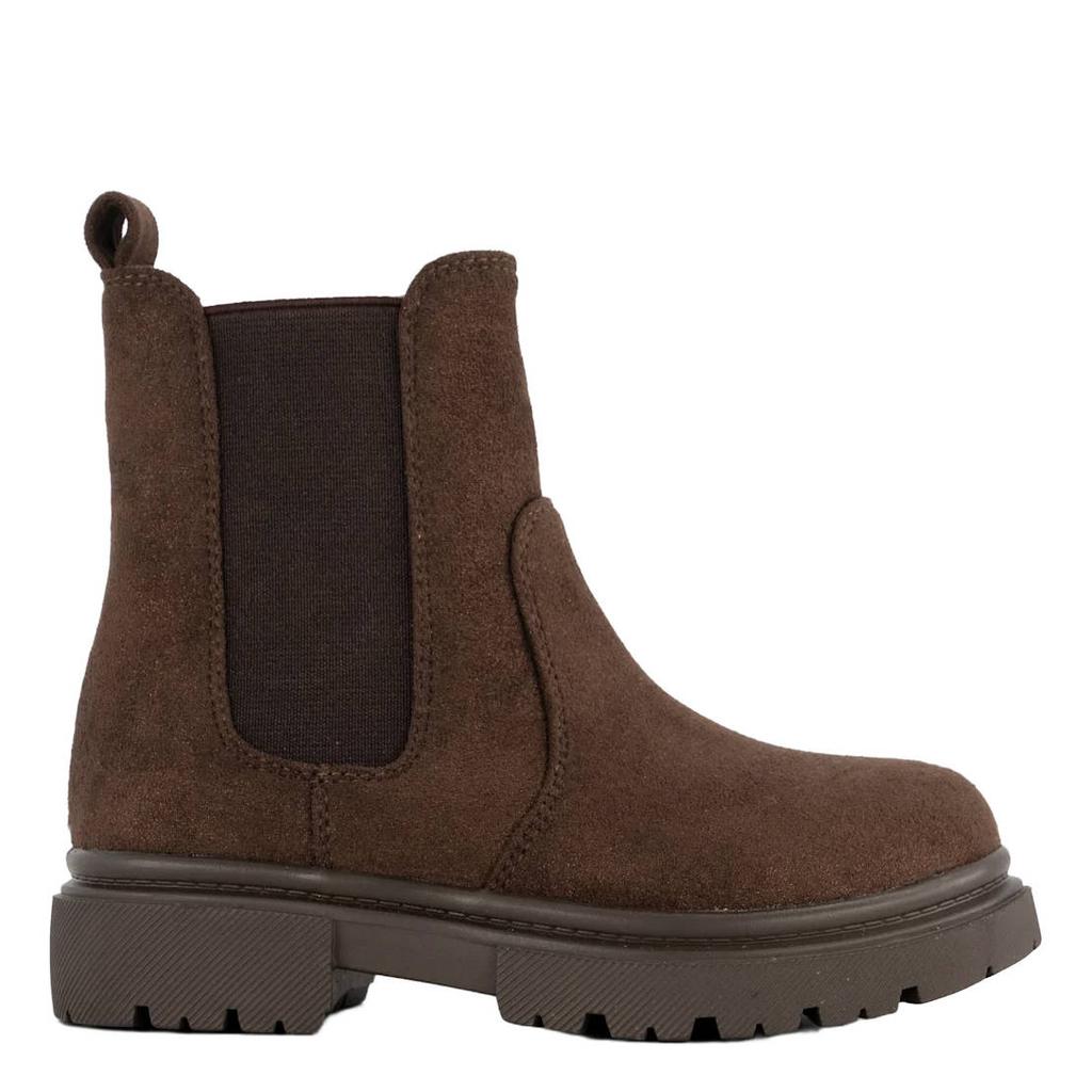 Bruine meisjes Graceland suèdelook enkelboots - met ritssluiting