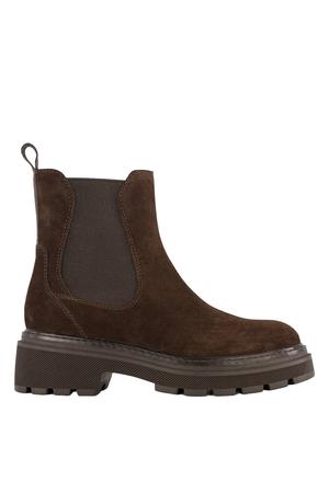 chunky suède chelsea boots - bruin
