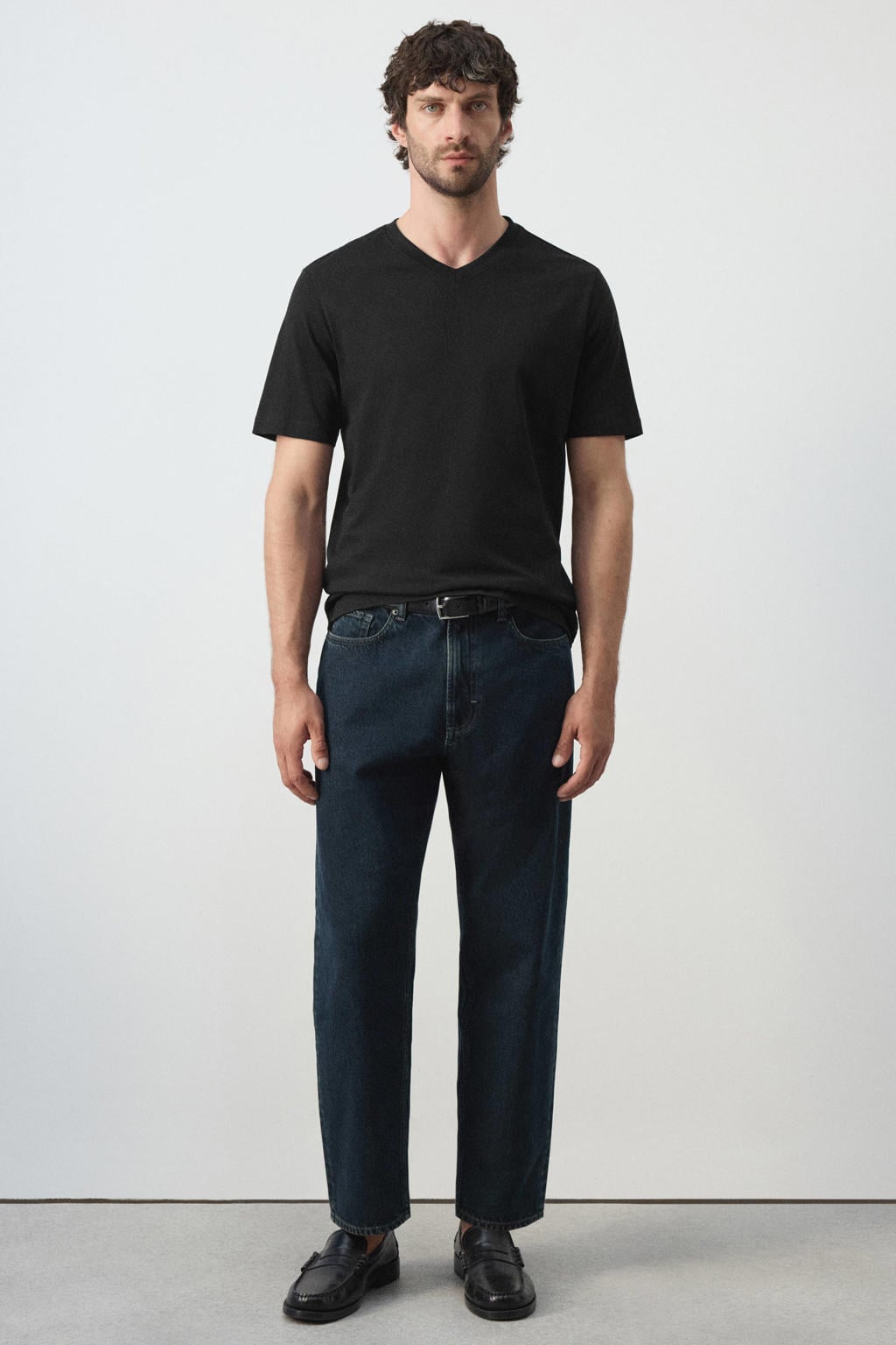Mango Man slim fit T-shirt - zwart
