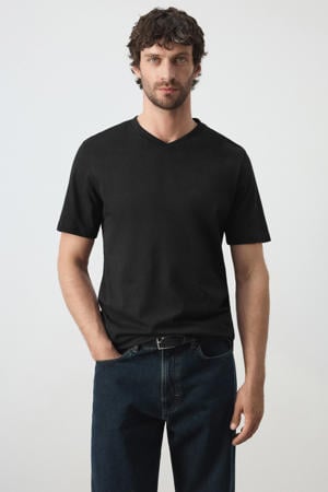 slim fit T-shirt - zwart