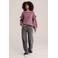 WE Fashion gebreide trui met ruches - oudroze