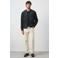 Mango Man suèdelook imitatieleren jas - donkerblauw