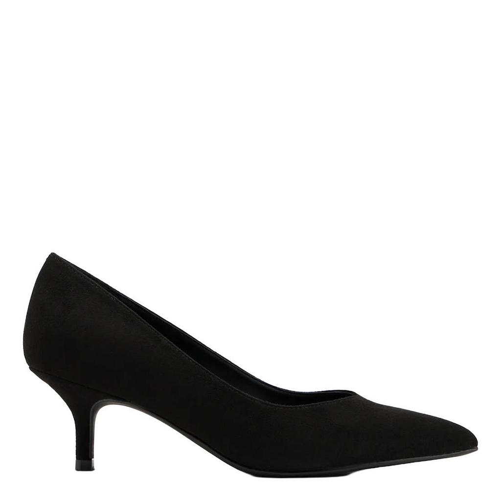Zwarte dames Graceland suède pumps met hak -