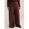 WE Fashion Curve wide leg broek met krijtstreep - donkerrood