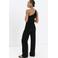 Mango wide leg broek - zwart