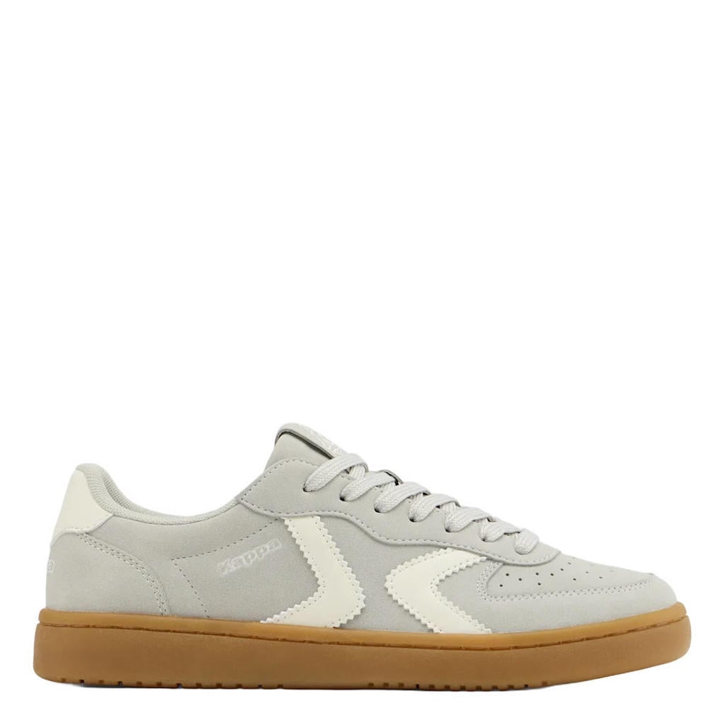 Grijze dames Kappa imitatieleren sneakers - met veters