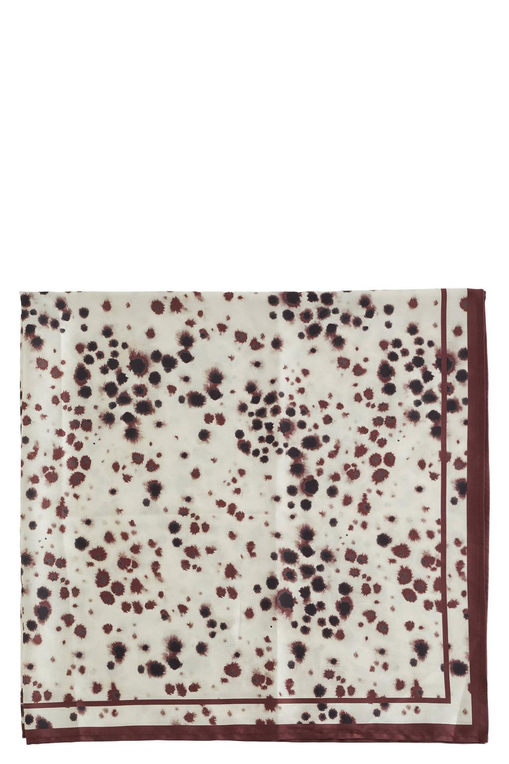 WE Fashion sjaal met print ecru/bruin