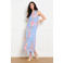 LOLALIZA midi gebloemde rok - blauw