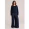 WE Fashion gebreid vest met wol - donkerblauw