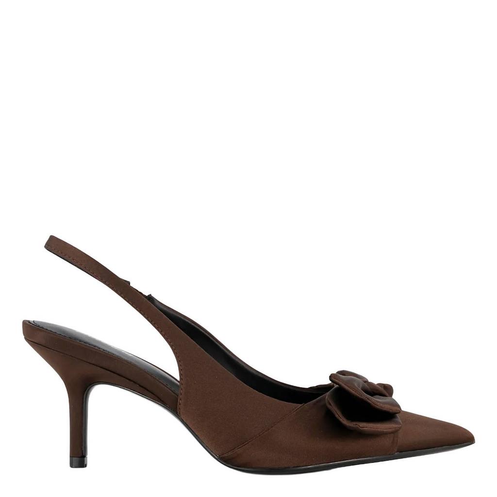 Bruine dames Graceland slingback pumps met naaldhak - van satijn