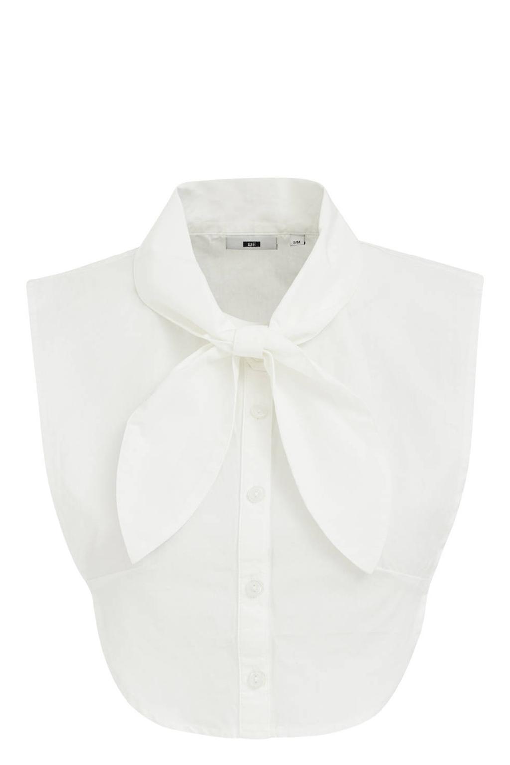 WE Fashion losse kraag met sjaaltje wit
