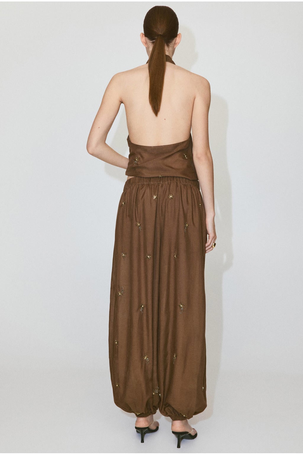 Mango Balloon fit broek bruin