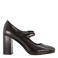 Graceland lakleren pumps met blokhak - bruin