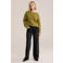 WE Fashion gebreid vest met wol - groen