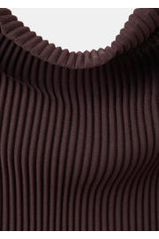 thumbnail: Mango top met kraaltjes en open rug - donkerbruin