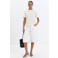 Mango T-shirt met borduursels - beige