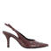 Graceland slingback pumps met hak en dierenprint - bordeaux