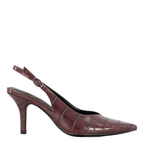 Graceland slingback pumps met hak en dierenprint bordeaux