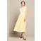 LOLALIZA midi jurk - lichtgeel