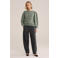 WE Fashion gebreid vest met wol - groen