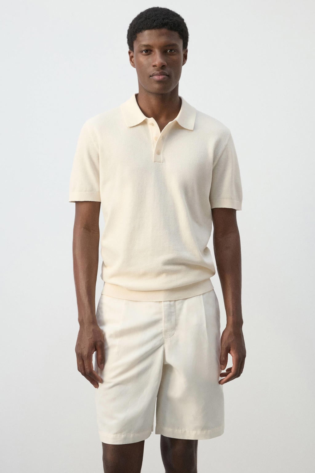 Mango Man regular fit polo - lichtbeige