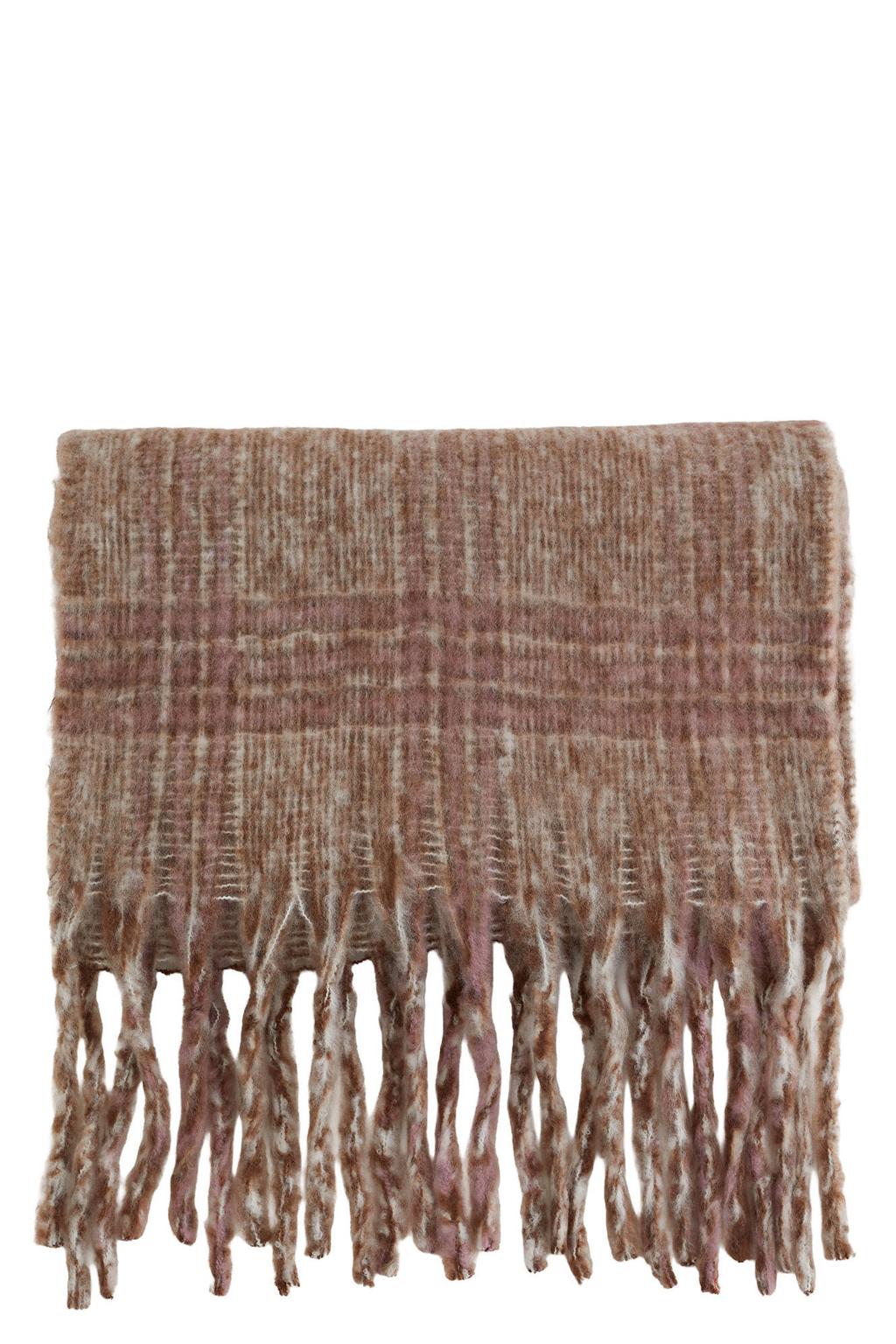 WE Fashion geruite sjaal bruin