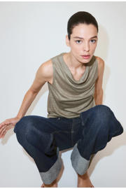thumbnail: Mango linnen top - kaki