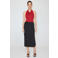 Mango viscose midi rok - zwart