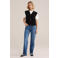 WE Fashion shirt met spencer - zwart