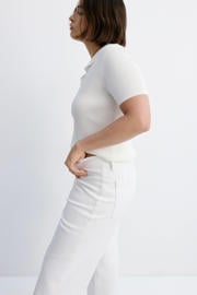 thumbnail: Mango regular waist wide leg jeans - wit