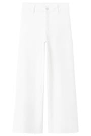 thumbnail: Mango regular waist wide leg jeans - wit
