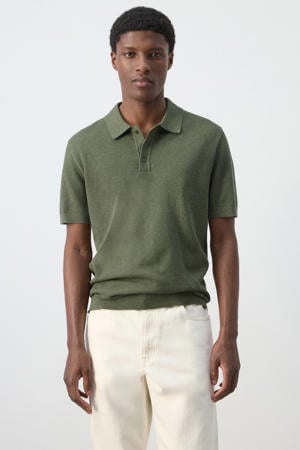regular fit polo - middengroen