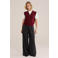 WE Fashion shirt met spencer - donkerrood