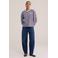 WE Fashion gestreepte top met tekst - blauw
