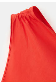 thumbnail: Mango one shoulder midi jurk met linnen - rood