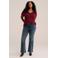 WE Fashion Curve top - donkerrood