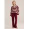 WE Fashion flared broek - donkerrood